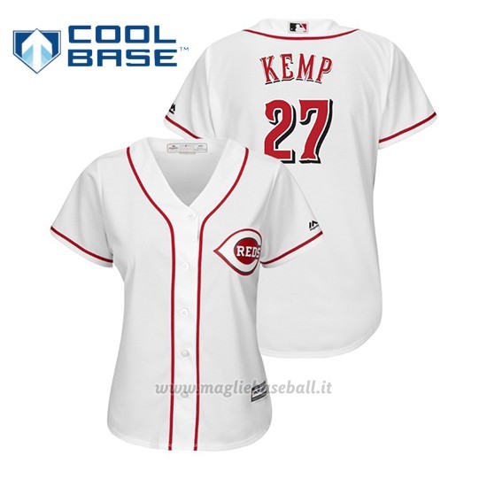 Maglia Baseball Donna Cincinnati Reds Matt Kemp Cool Base Majestic 1ªBlanco